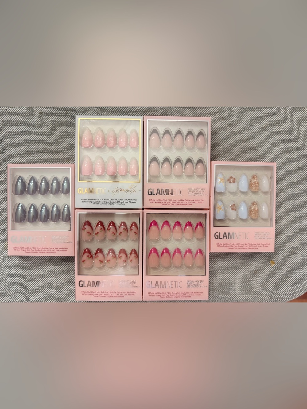 Glamnetic Short Almond Press-On Nails Lot